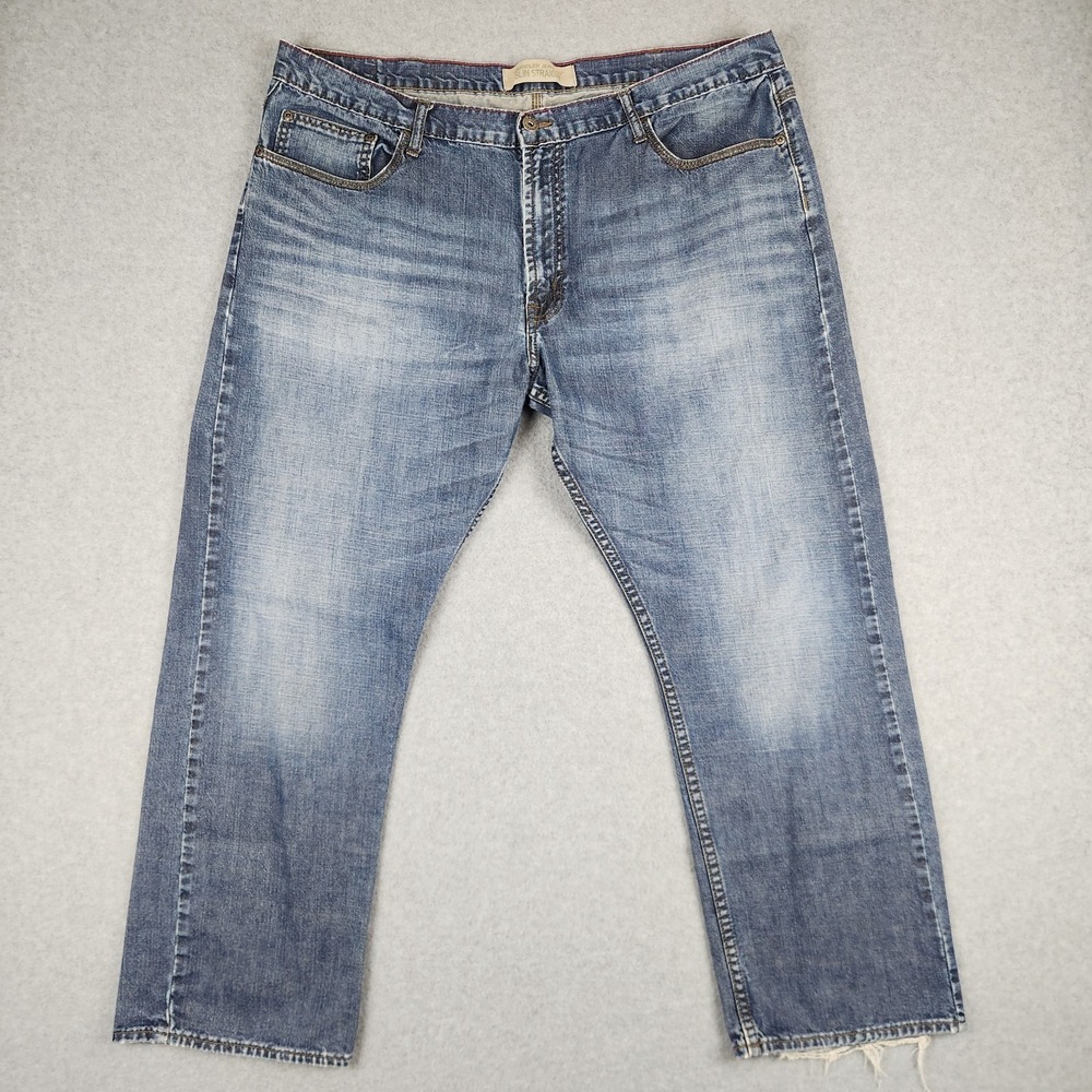 Wrangler Slim Straight Jeans Men's 40X28 Stretch Medium Wash Denim